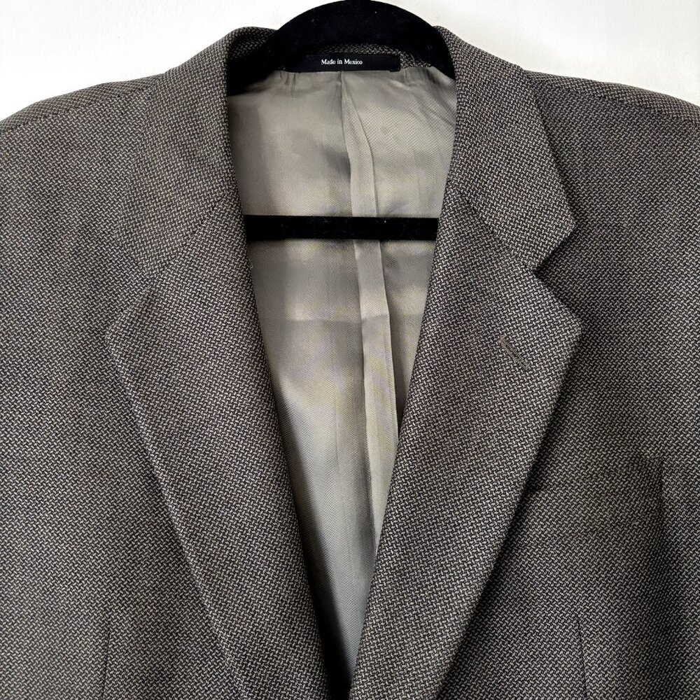 Mani by Armani Sport Coat Blazer Size‎ 42L Gray Wool Silk Suit Jacket